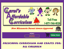 Tablet Screenshot of carolscurriculum.com